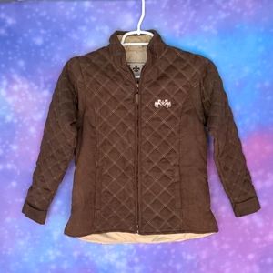 Equine couture medium brown convertible horse riding jacket vest